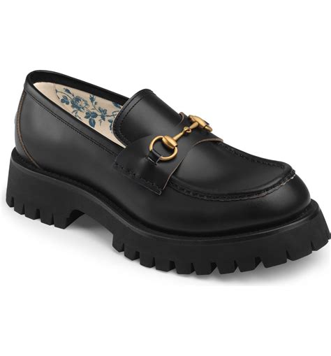 mens gucci loafers lug sole|Gucci loafers sale.